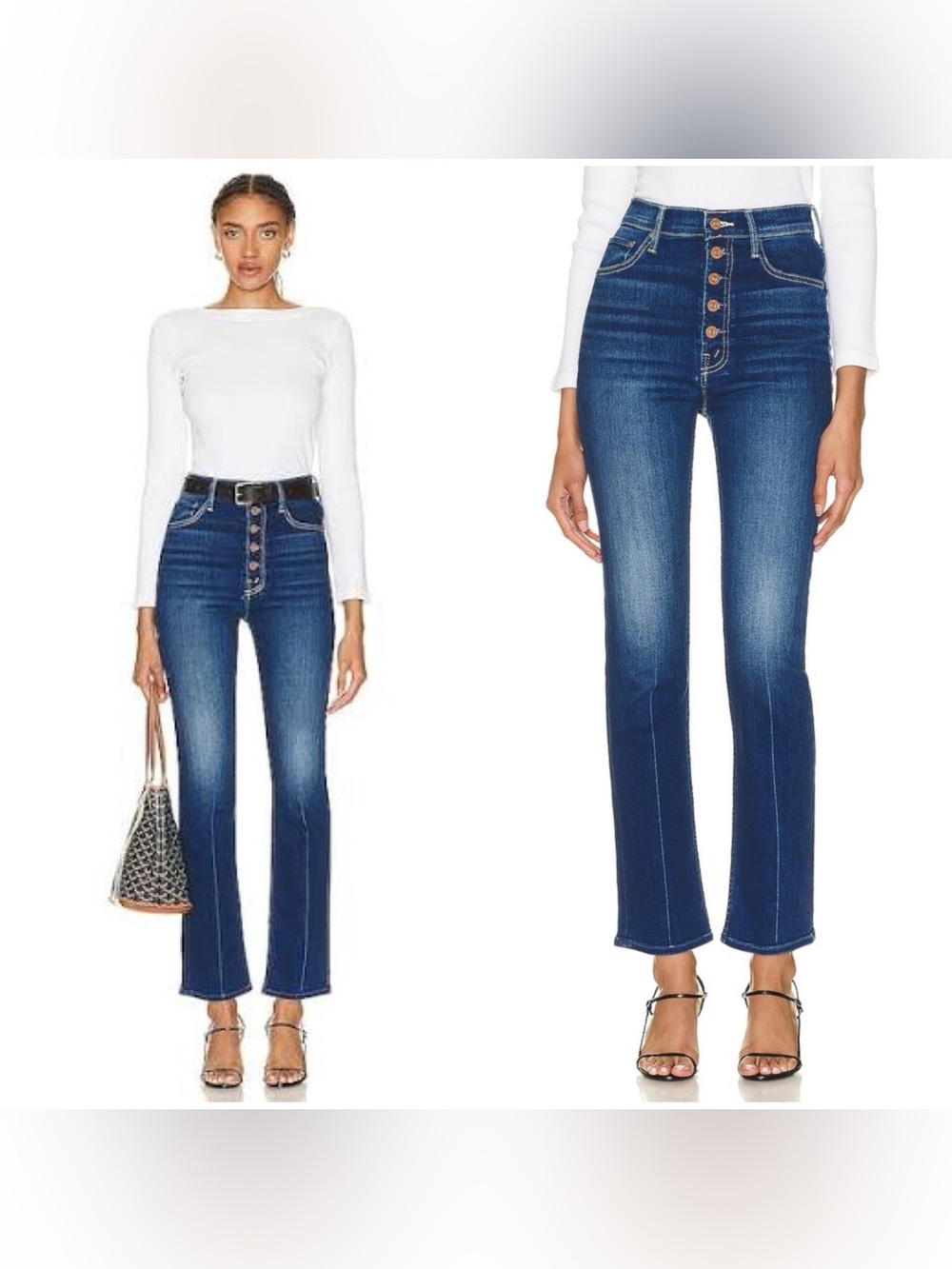 MOTHER Pixie Rider Ankle Jeans in color “Taxi”